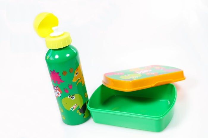 Set cutie sandwich si sticla apa din aluminiu 400ml Crazy Dino [5]