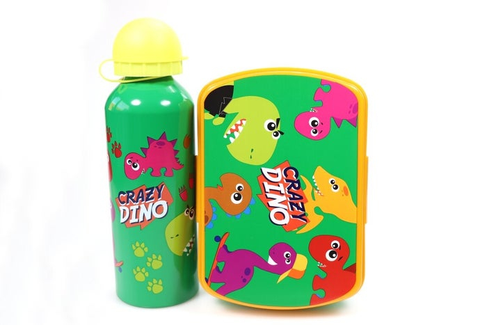 Set cutie sandwich si sticla apa din aluminiu 400ml Crazy Dino [7]