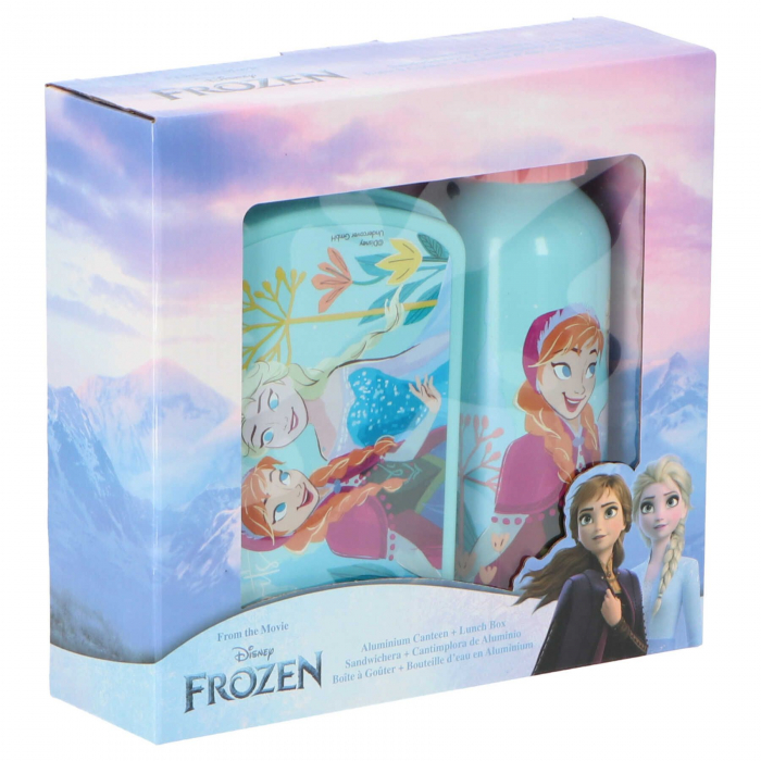Set cutie sandwich si sticla apa din aluminiu 500ml Frozen Spirits [2]