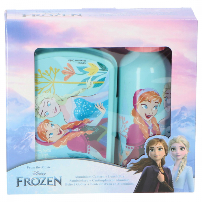 Set cutie sandwich si sticla apa din aluminiu 500ml Frozen Spirits [1]