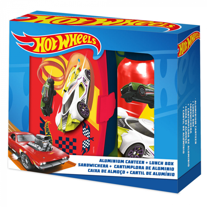 Set cutie sandwich si sticla apa din aluminiu 500ml Hot Wheels [5]