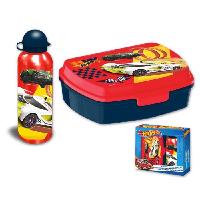 Set cutie sandwich si sticla apa din aluminiu 500ml Hot Wheels [2]