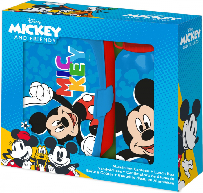 Set cutie sandwich si sticla apa din aluminiu 500ml Mickey Mouse [2]