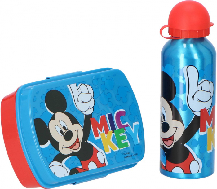 Set cutie sandwich si sticla apa din aluminiu 500ml Mickey Mouse [3]