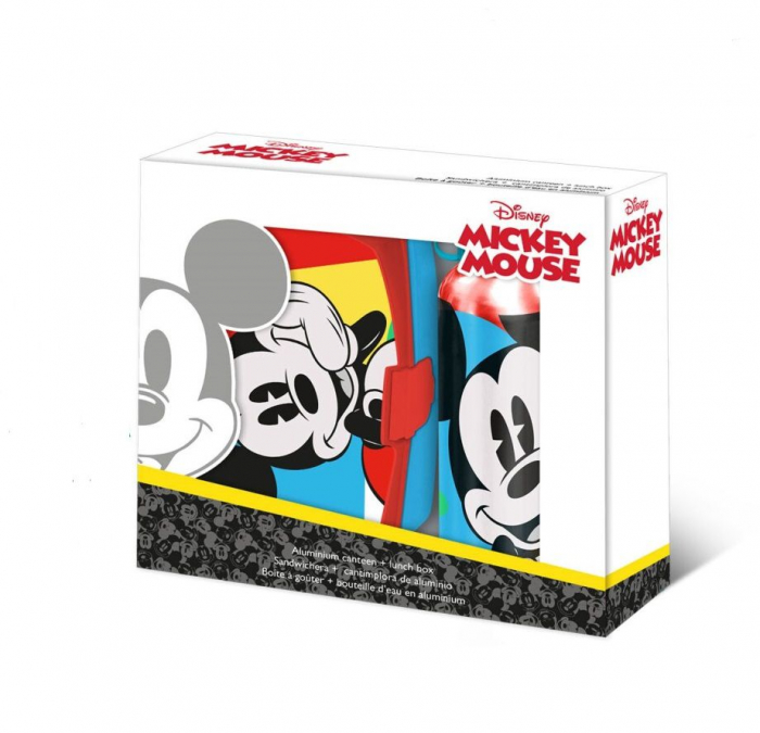 Set cutie sandwich si sticla apa din aluminiu 500ml Mickey Mouse [1]