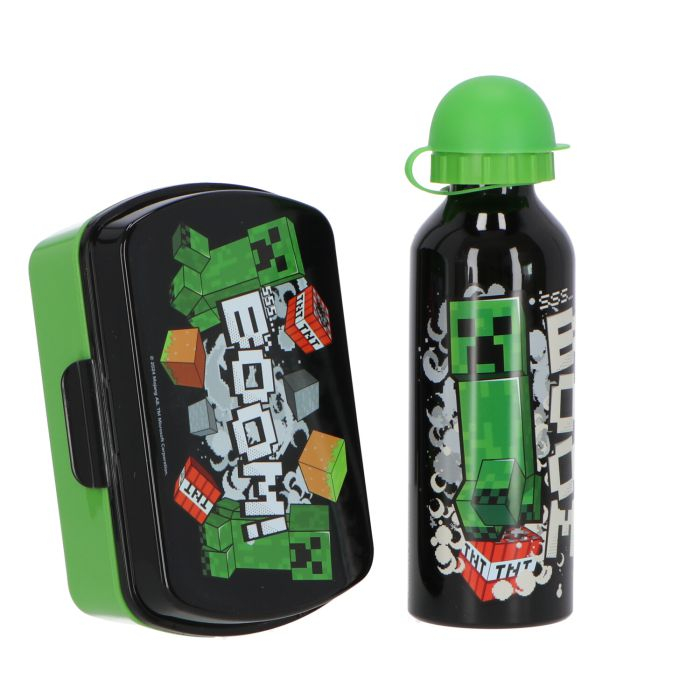 Set cutie sandwich si sticla apa din aluminiu 500ml Minecraft [3]
