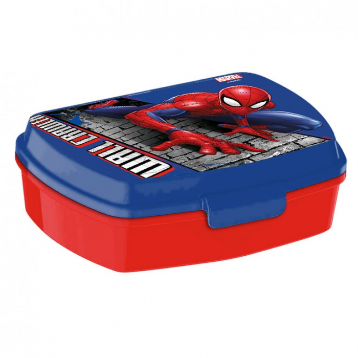 Set cutie sandwich si sticla apa din aluminiu 500ml Spiderman [4]