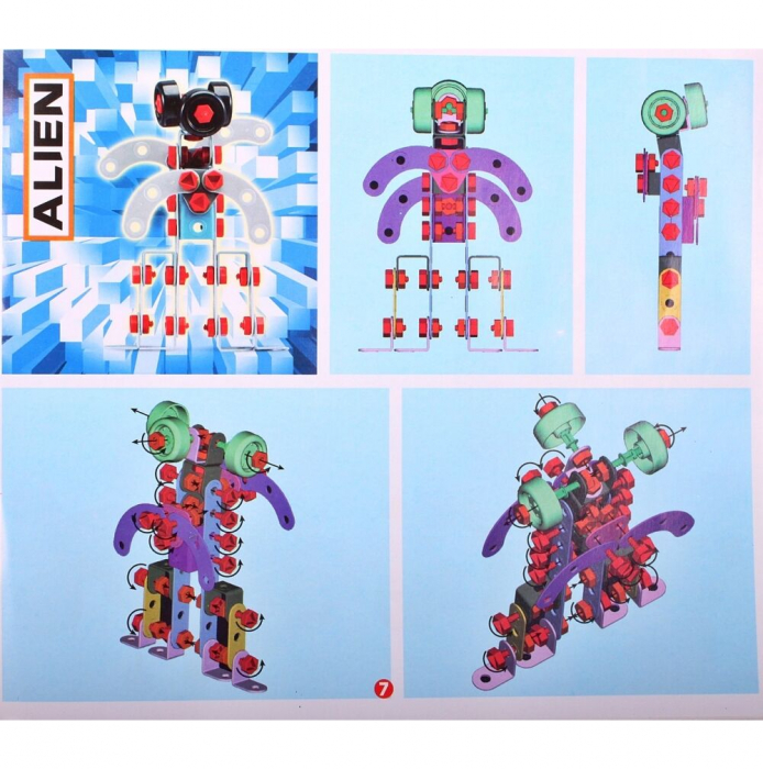 Set de constructii Junior Block 280 piese si bormasina cu baterii [19]