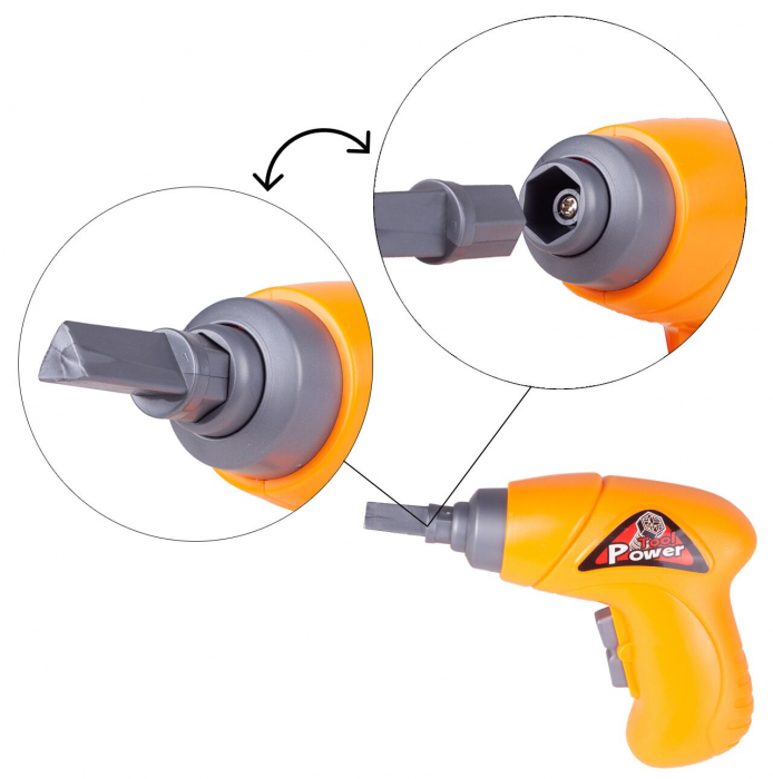 Set de constructii Junior Block 280 piese si bormasina cu baterii [10]