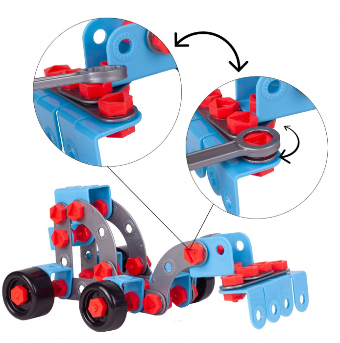 Set de constructii Junior Block 280 piese si bormasina cu baterii [7]