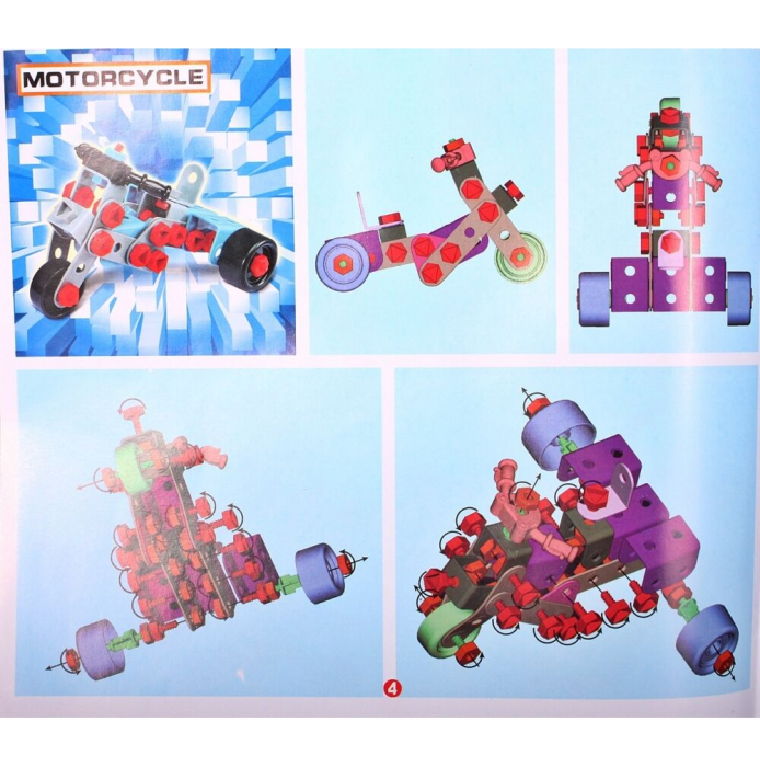 Set de constructii Junior Block 280 piese si bormasina cu baterii [16]