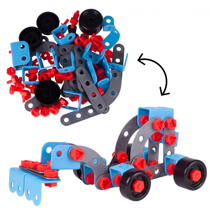 Set de constructii Junior Block 280 piese si bormasina cu baterii [5]