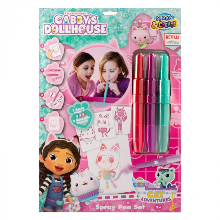 Set de desenat Gabby's Dollhouse cu markere de suflat [1]