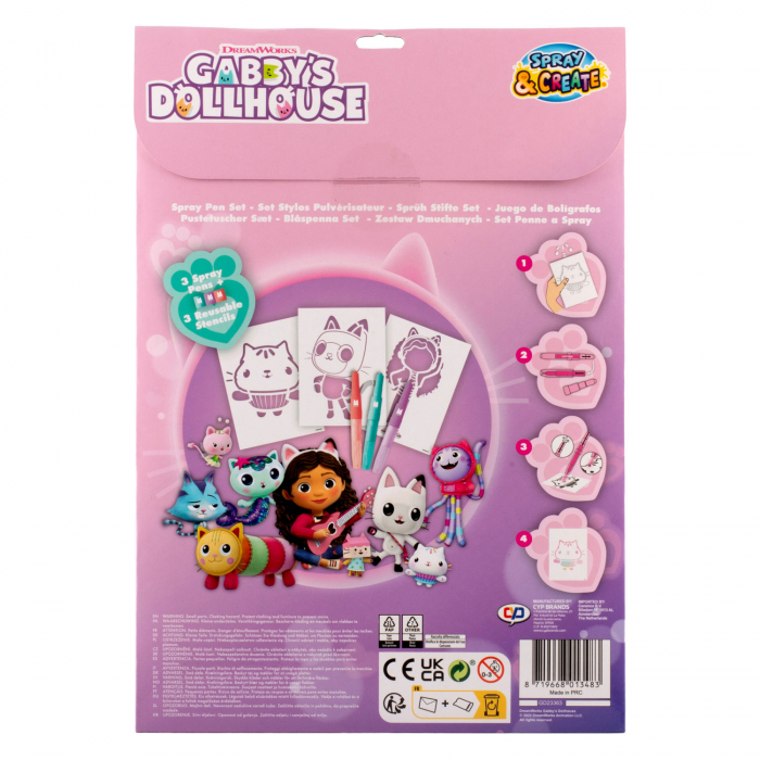 Set de desenat Gabby's Dollhouse cu markere de suflat [2]