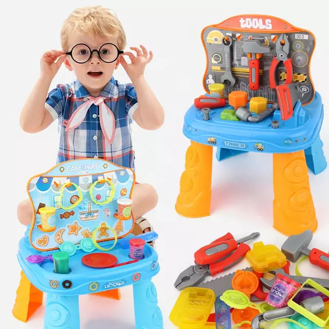 Set de Joaca 2 in 1 - Banc de Scule si Plastilina 45 piese [3]