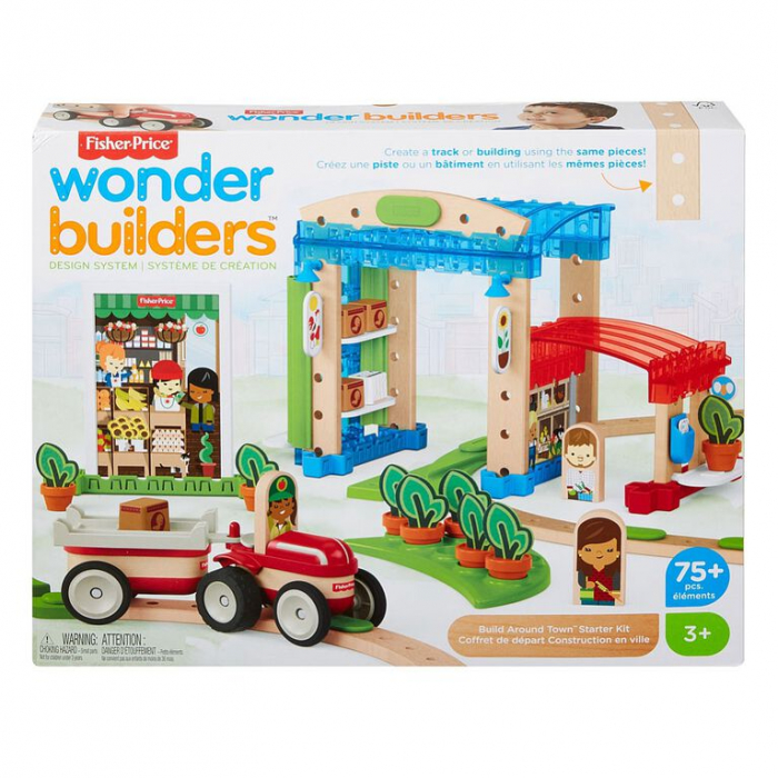 Set de joaca din lemn Fisher Price Wonder Makers ΓÇô Construieste in jurul orasului 75 piese [8]