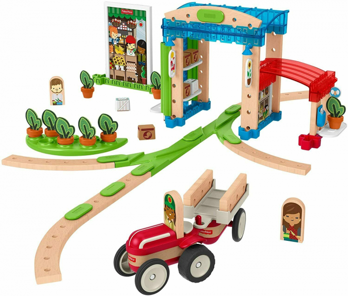 Set de joaca din lemn Fisher Price Wonder Makers ΓÇô Construieste in jurul orasului 75 piese [5]