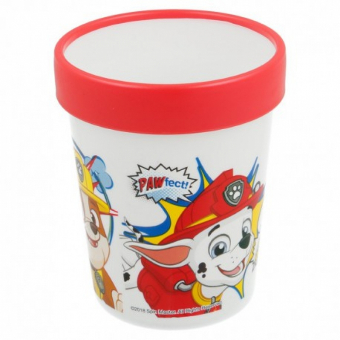 Set farfurie 19.6x19.6x2.5 cm si pahar 250 ml, antiderapante, Paw Patrol [4]