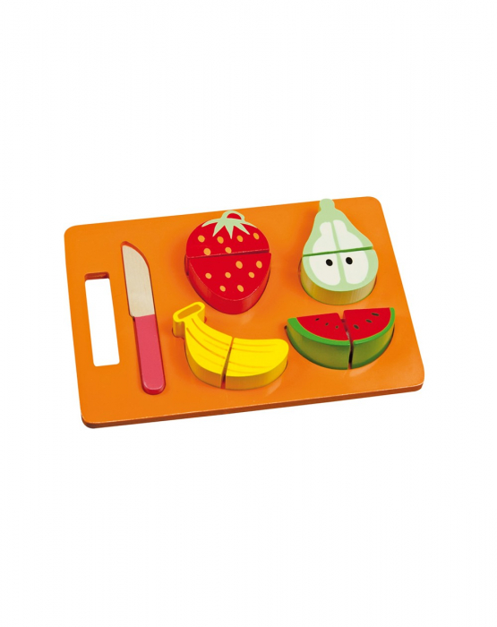 Set 4 fructe feliate, lemn [5]