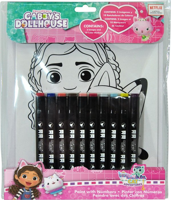 Set Gabby's Dollhouse coloreaza dupa numere [1]