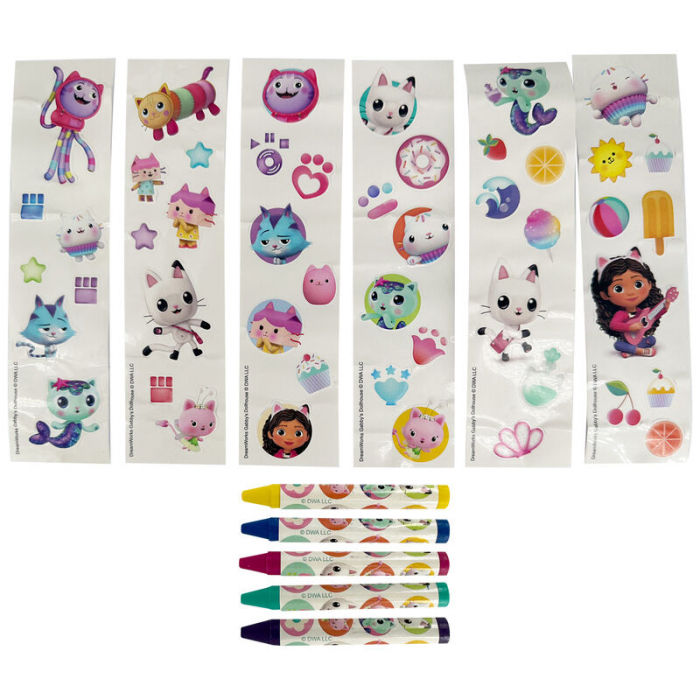 Set gentuta de colorat cu stickere, Gabby's Dollhouse [5]