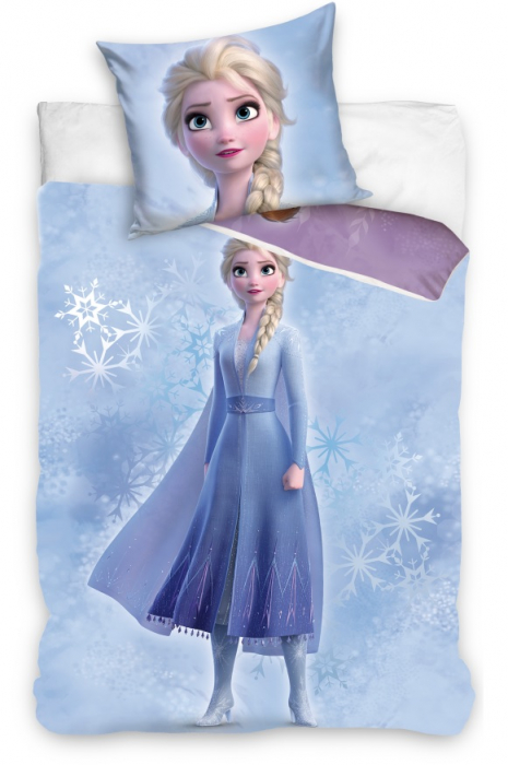 Set Lenjerie de pat copii, Frozen II Ice Magic,2 piese 140x200 cm,70x90 cm [1]