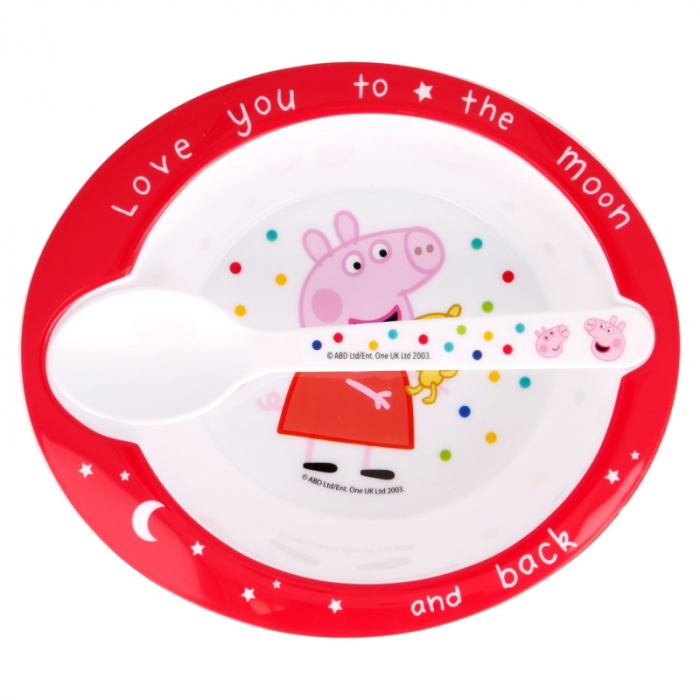 Set mic dejun 2 piese, castron si lingurita, Peppa Pig Baby [2]
