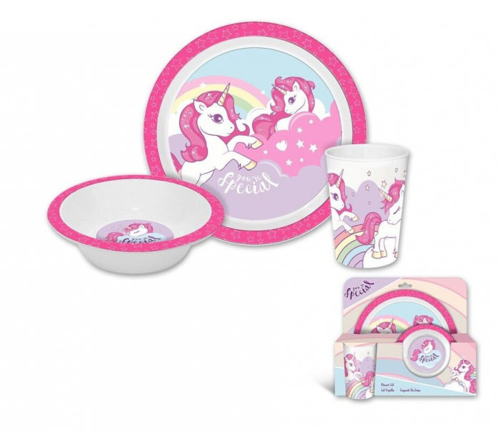 Set mic dejun melamina 3 piese Unicorn Youre Special [2]