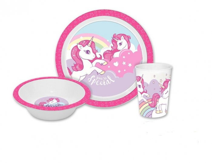 Set mic dejun melamina 3 piese Unicorn Youre Special [1]