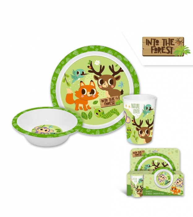 Set mic dejun melamina 3 piese Into The Forrest [2]