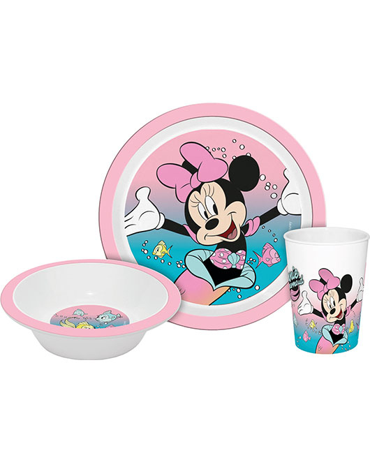 Set mic dejun melamina 3 piese Minnie Mouse Disney [1]