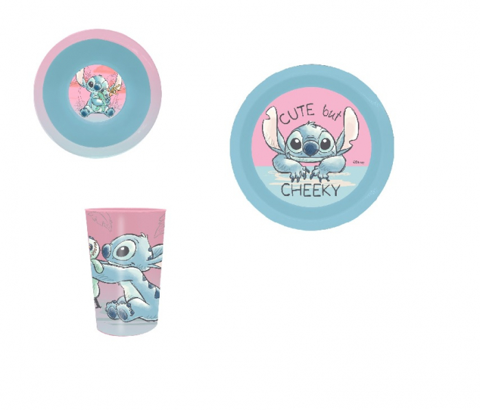 Set mic dejun plastic 3 piese Lilo & Stitch Cheeky [1]