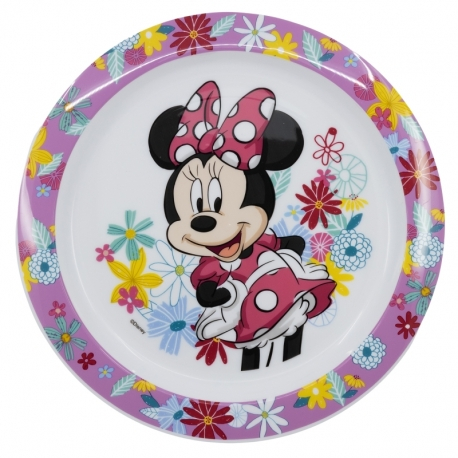 Set mic dejun plastic 3 piese Minnie Mouse, Spring Look [3]