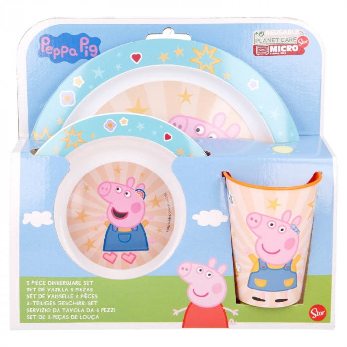 Set mic dejun plastic 3 piese, Peppa Pig [2]