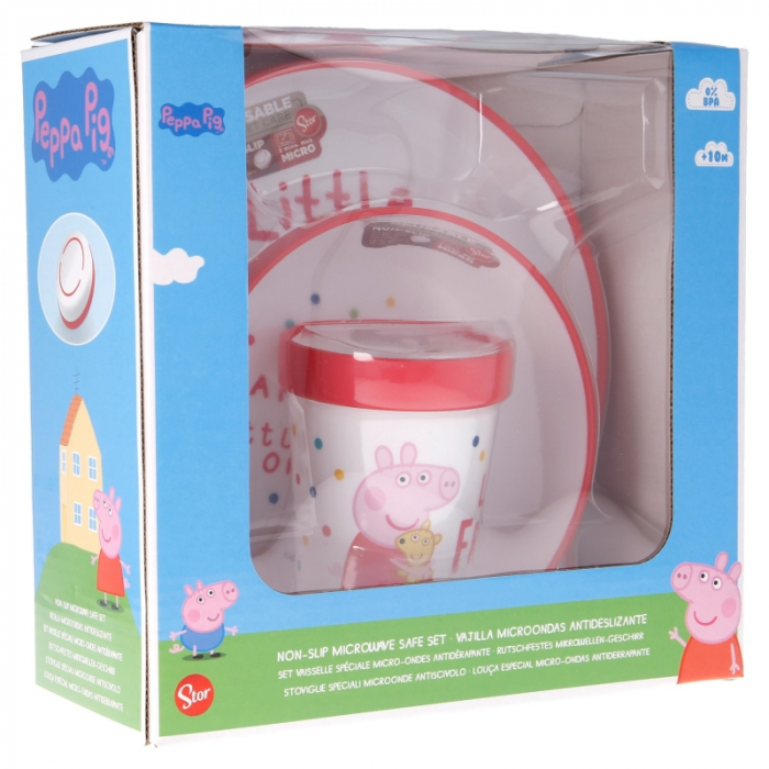 Set mic dejun plastic 3 piese Peppa Pig [2]