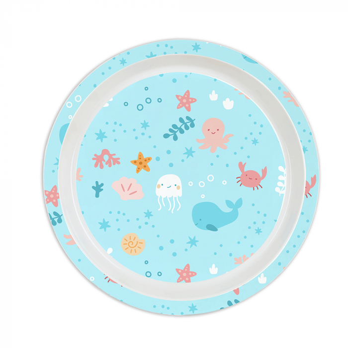 Set mic dejun plastic 4 piese, Ocean [2]
