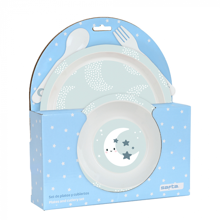 Set mic dejun plastic 4 piese, Moon [1]