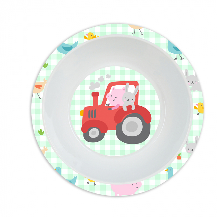 Set mic dejun plastic 4 piese, Farm [3]