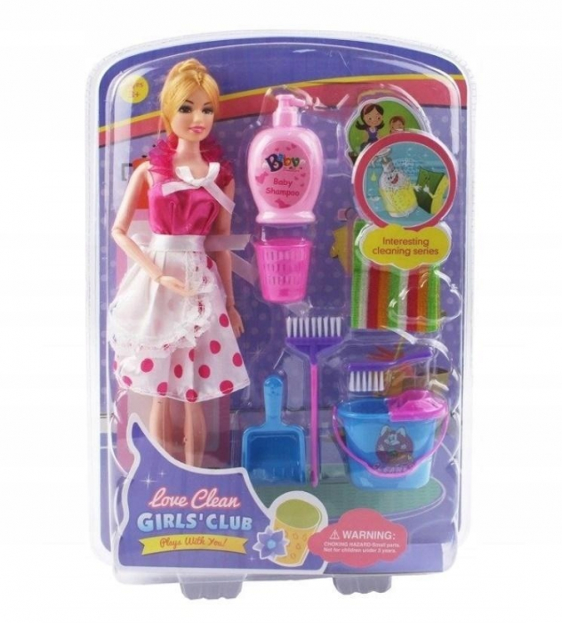 Set Papusa si accesorii de curatenie, Mega Creative, 30 cm [3]