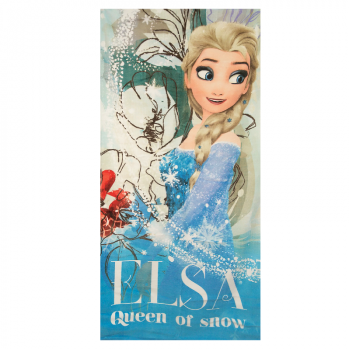 Set prosop de plaja si saculet depozitare Frozen Elsa Queen of Snow [2]