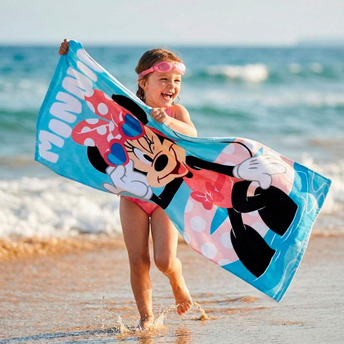 Set prosop poliester cu ochelari inot Minnie Mouse ,140x70 cm [7]