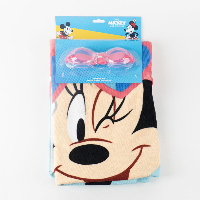 Set prosop poliester cu ochelari inot Minnie Mouse ,140x70 cm [8]