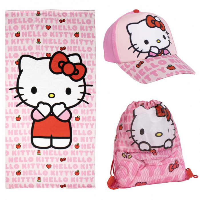 Set prosop, sac sport si sapca Hello Kitty 140x70cm [1]