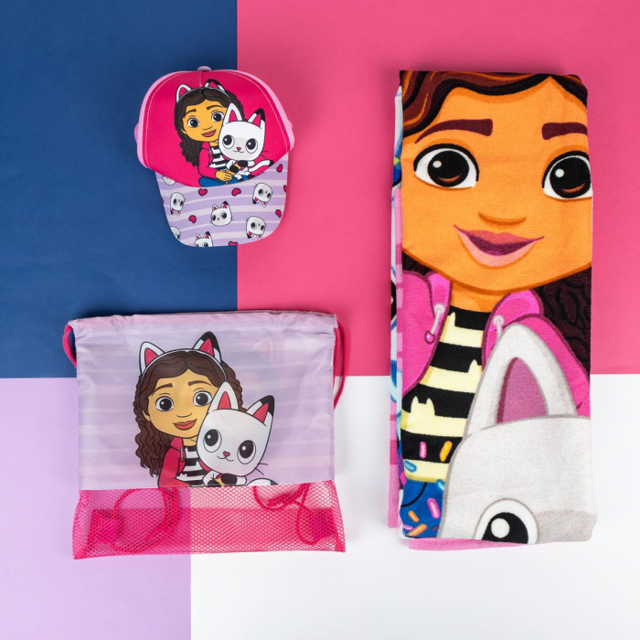 Set Prosop sapca si sac sport Gabby's Dollhouse,140x70cm [5]