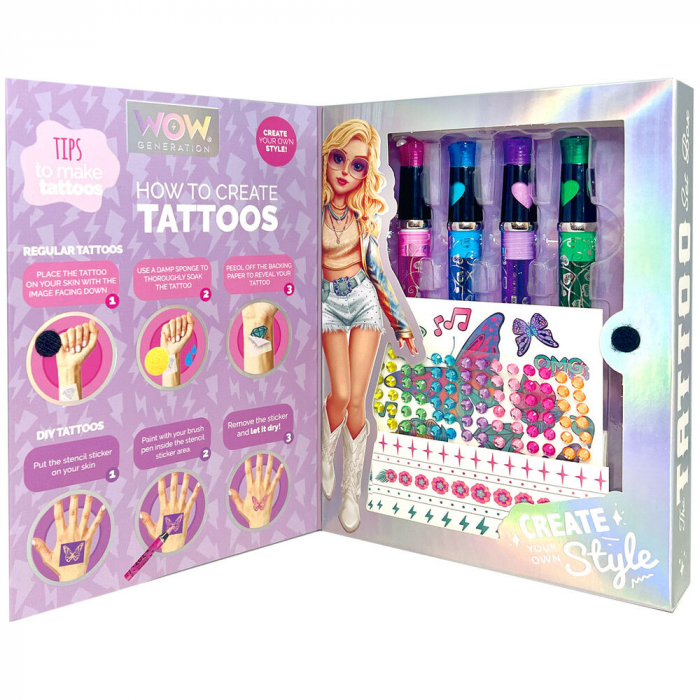 Set tatuaje copii Wow Generation, 15x20x3cm [1]