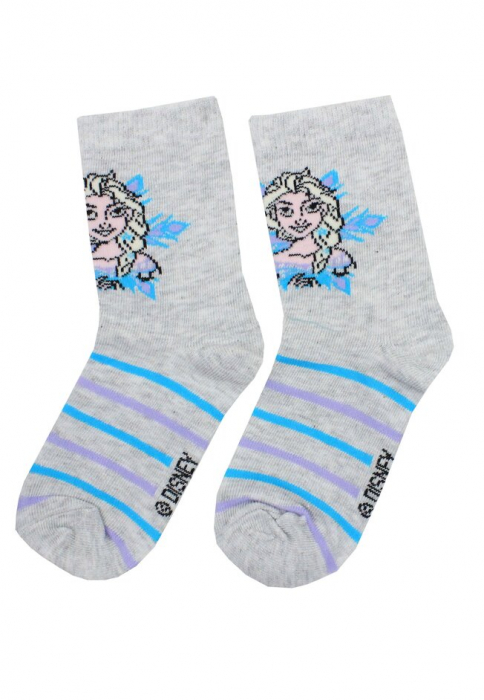Sosete pentru copii, cu dungi, Frozen - Elsa [1]
