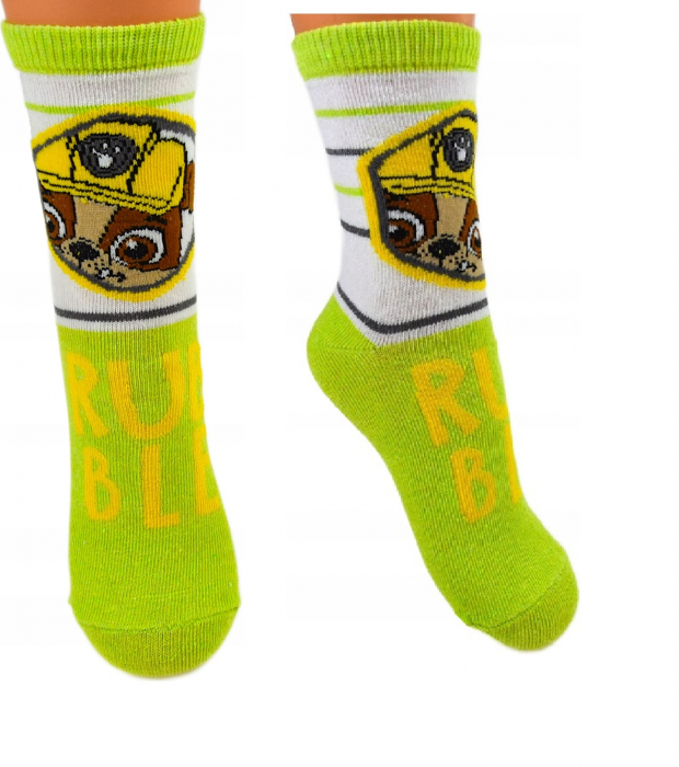 Sosete pentru copii, cu dungi, Paw Patrol Rubble [2]