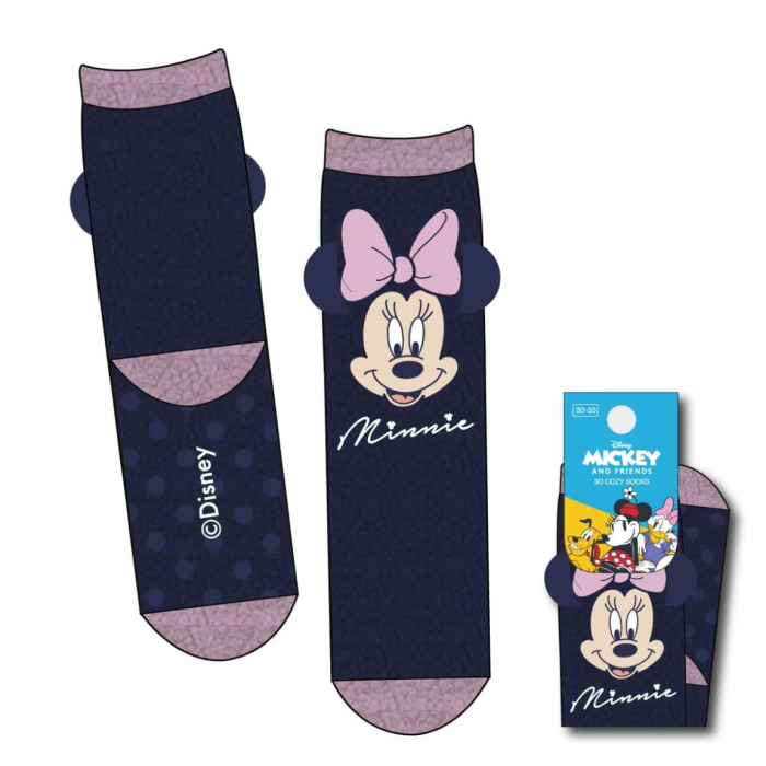 Sosete pufoase antiderapante 3D, Minnie Mouse Disney [2]