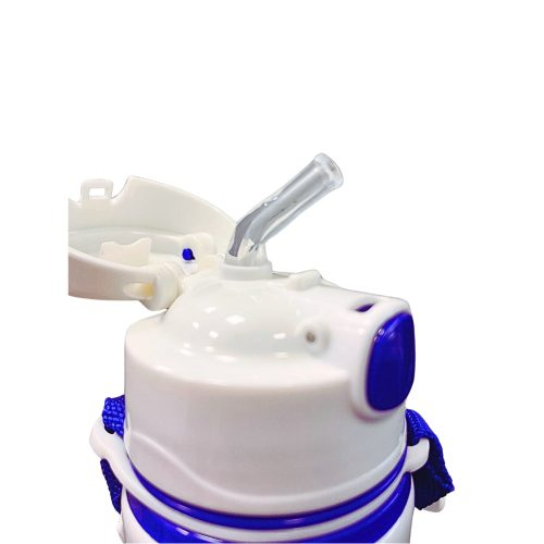 Sticla apa aluminiu cu pai si maner, Real Madrid 600 ml [2]