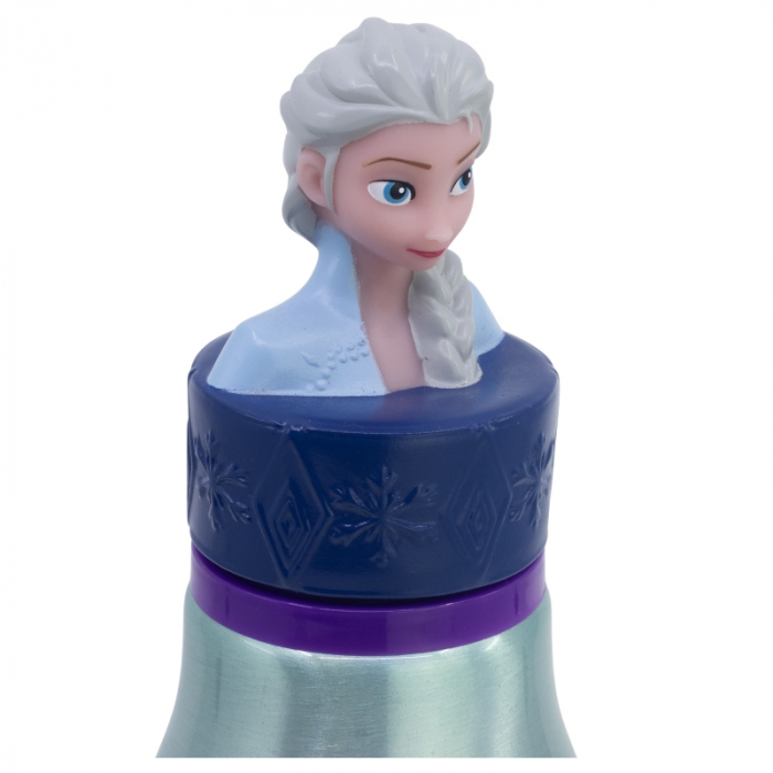 Sticla apa aluminiu, Frozen Snowy Tale figurina, 690 ml [4]